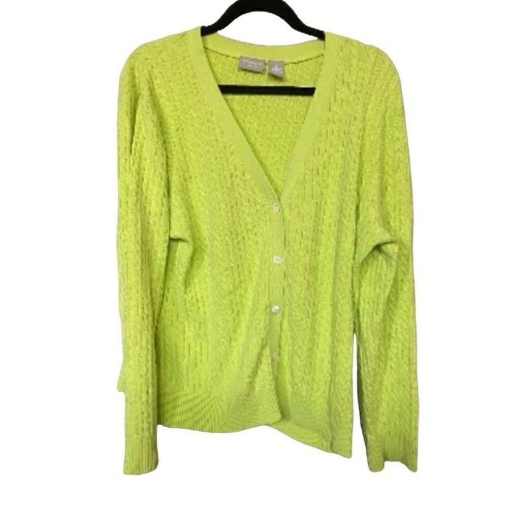 Vintage Neon Field Gear Sweater Marshall Fields Preppy
